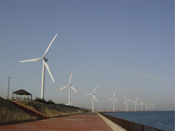 Operating Japan's first wind power generation business in a harbor district(NS Wind Power Hibiki) 