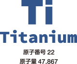 [Ti]Titanium 原子番号22 原子量47.867