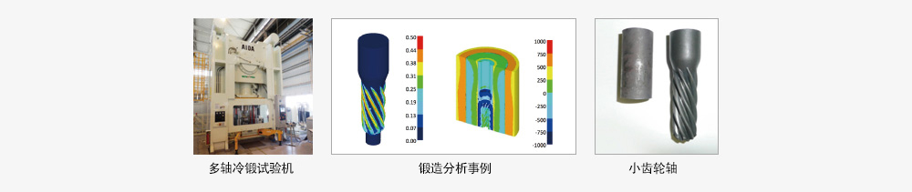 多轴冷锻试验机 / 锻造分析事例 / 小齿轮轴