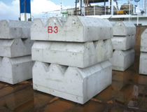 Converter slag reef blocks