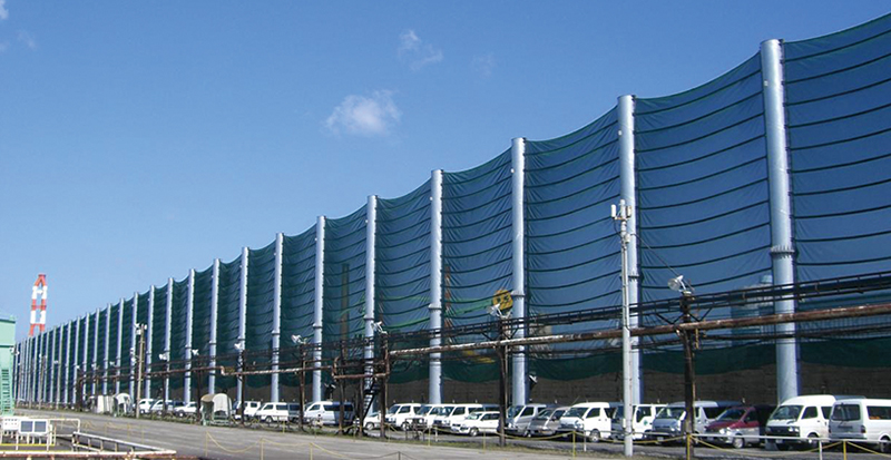 Windbreak net at yards