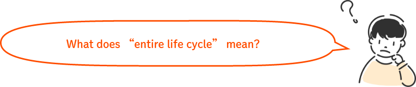 What does “entire life cycle” mean?