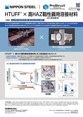 HTUFF× 高HAZ靱性鋼用溶接材料（大入熱溶接法）