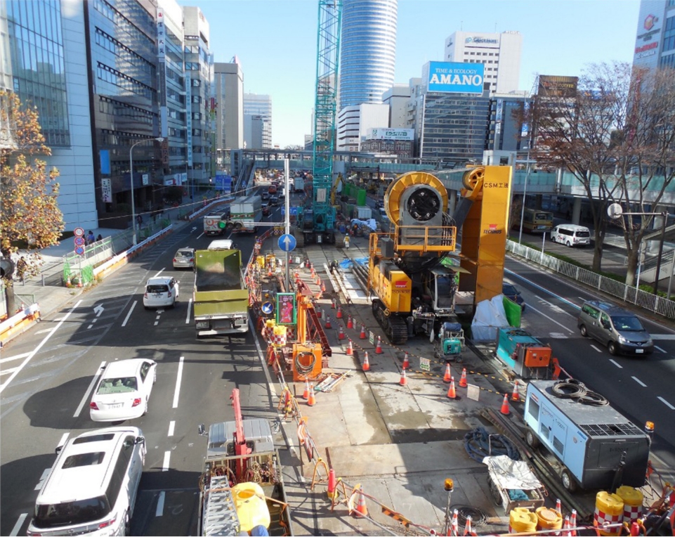 【適用例】都市部の地下鉄駅舎建設