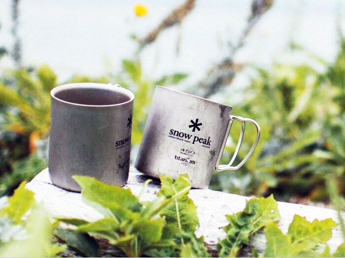 「Titanium mug」 collaboration by Snow Peak Co., Ltd. and Nippon Steel's designing titanium 「TranTixxii」