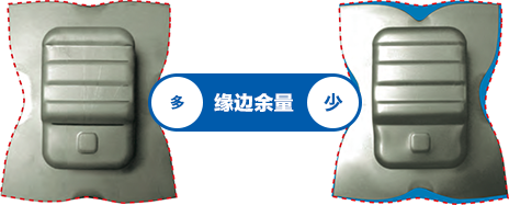 ZAM®成型后的缘边余量较少。