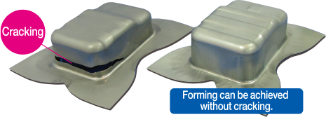 Forming can be achieved without cracking.