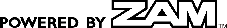 ZAM campaign logo: long and thin monochrome type