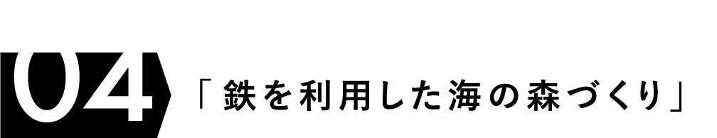 Project 04 「鉄を利用した海の森づくり」