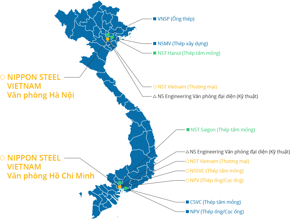 Các công ty con và công ty liên kết tại Việt Nam